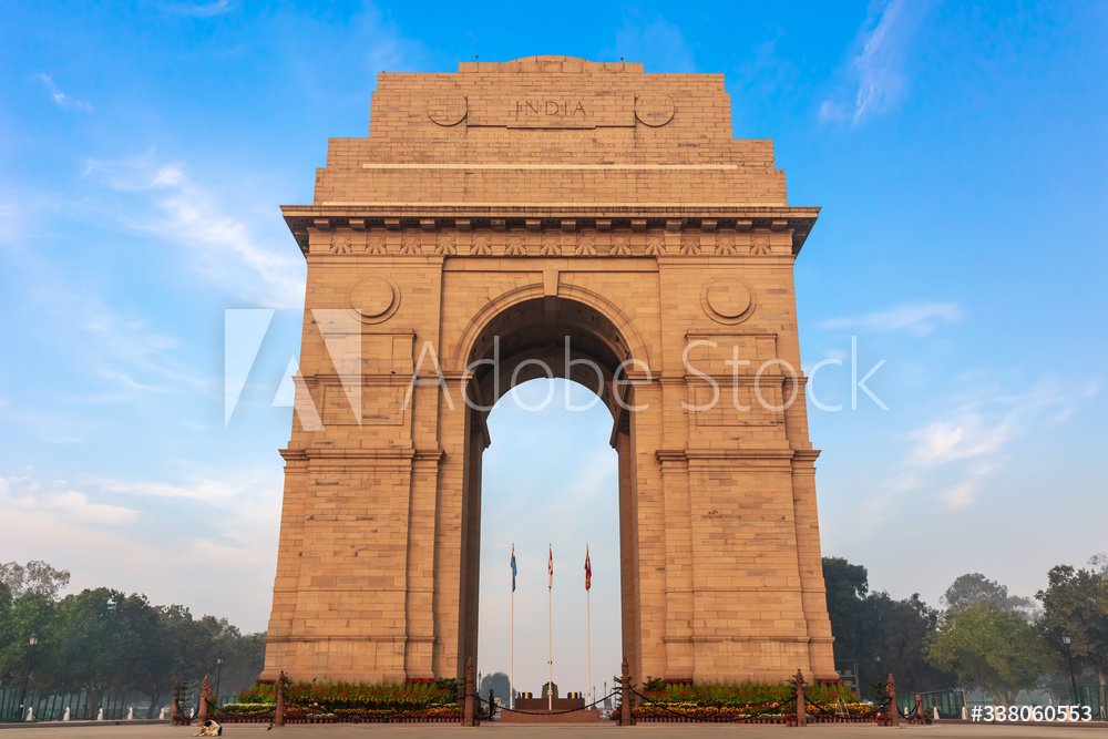 Famous India Gate in the city centre of New Delhi, rishikesh to delhi taxi
