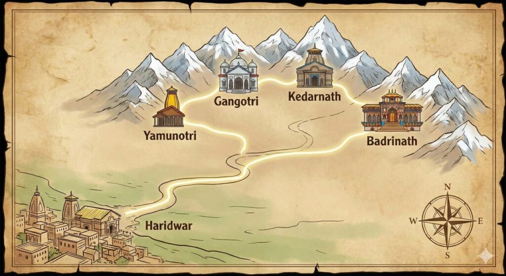 The Ideal Route Map for Char Dham Yatra 2026